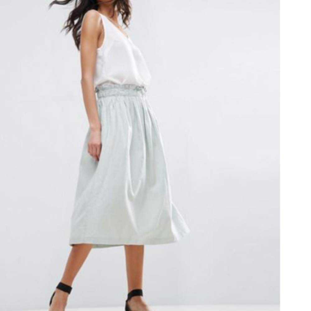 Asos Linen Prom Skirt